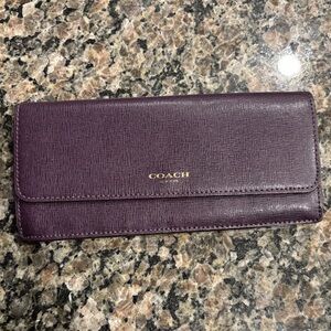 Coach Dark Purple Women's Wallet